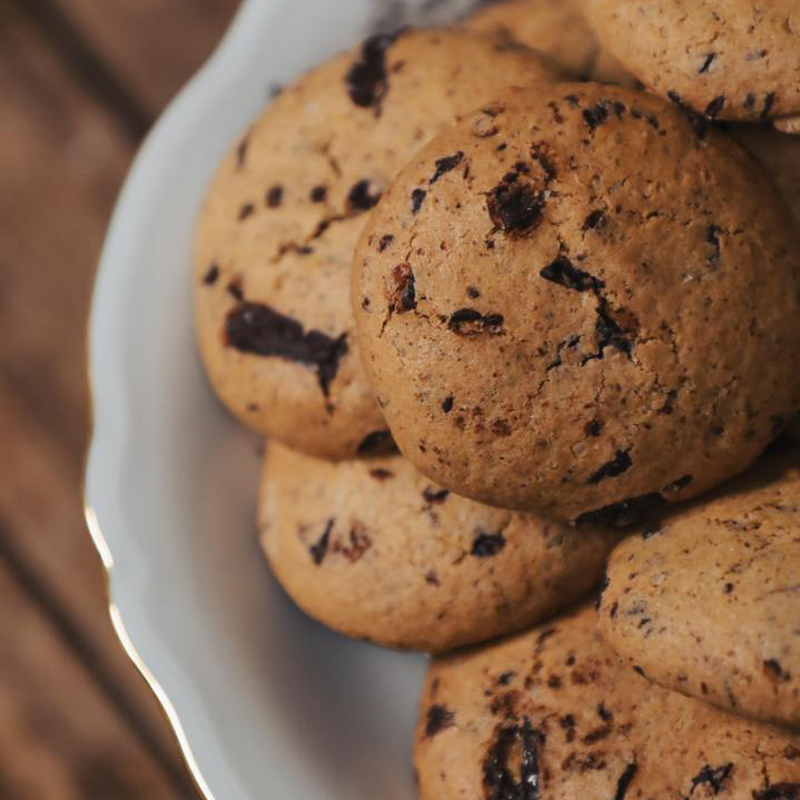 Brown Tahini Chocolate Chip Cookies