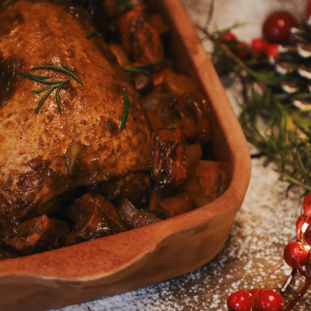 Glazed Turkey with Pomegranate