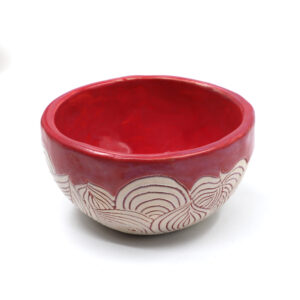 Red Ceramic Bowl